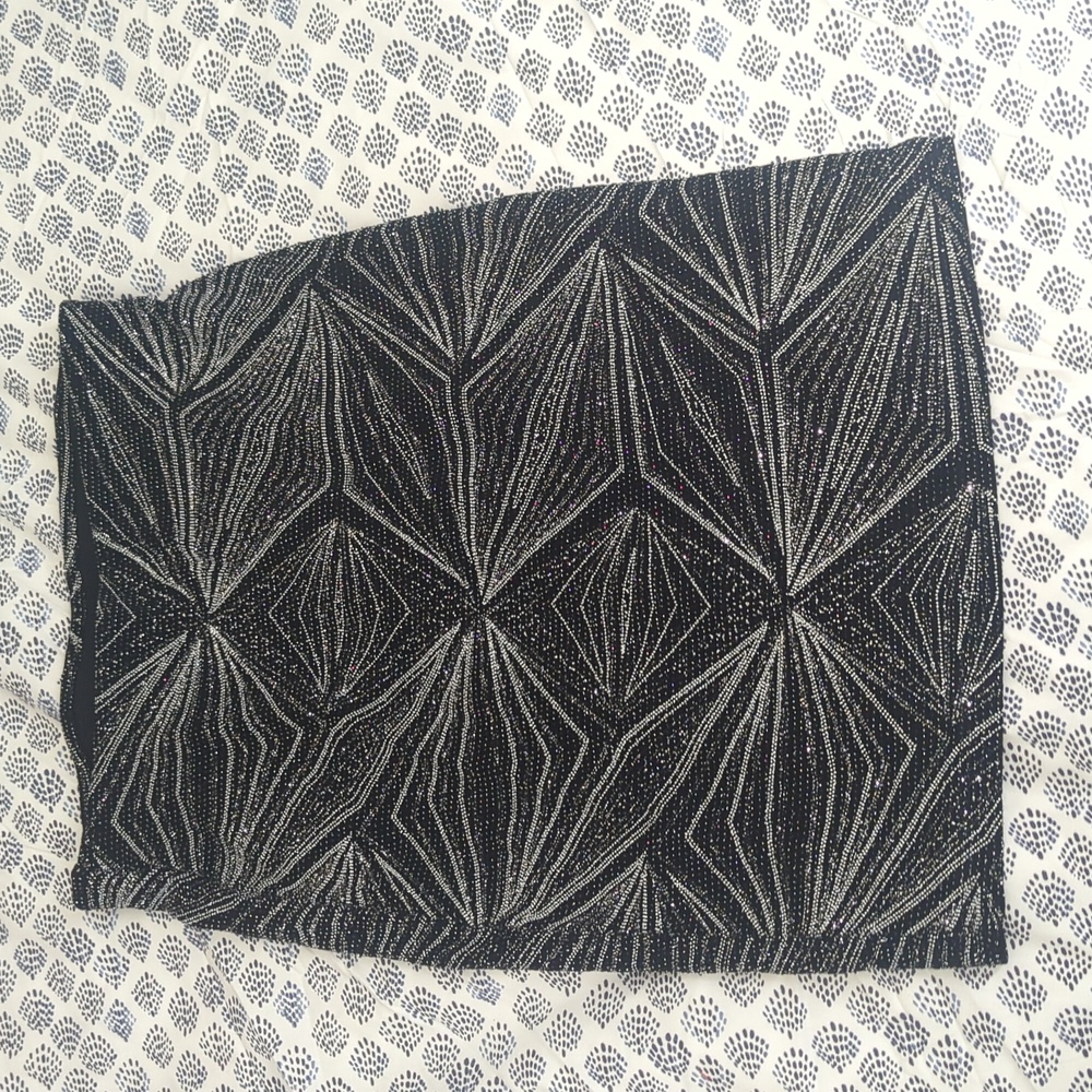 Forever 21 Black and White Patterned Mini Skirt